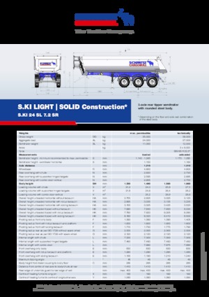 Dump Trailers / Tipper Semi Trailers Schmitz Cargobull S.KI LIGHT 24 SL 7.2 SR