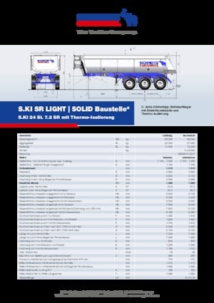 Dump Trailers / Tipper Semi Trailers Schmitz Cargobull S.KI SOLID 24 SL 7.2 SR