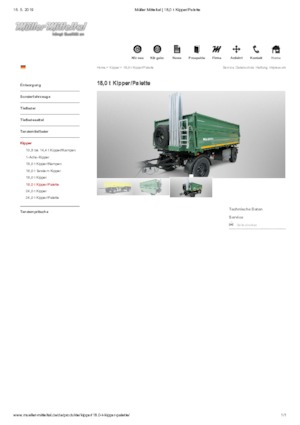 Dump Trailers / Tipper Trailers Müller Mitteltal 24,0 t Kipper/Palette