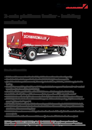 Damperli römorklar Schwarzmüller 2-axle platform trailer - building materials