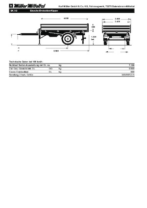 Damperli römorklar Müller Mitteltal EK96
