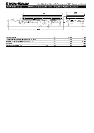 Dump Trailers / Tipper Trailers Müller Mitteltal KA-TA-R 13,5