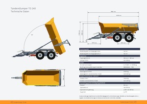 Dump Trailers / Tipper Trailers Zandt TD 240