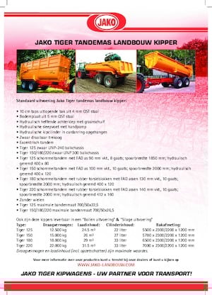 Tipping trailers Jako Tiger 220