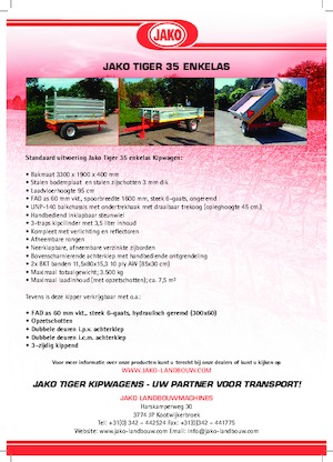 Devirm römorkları Jako Tiger 50