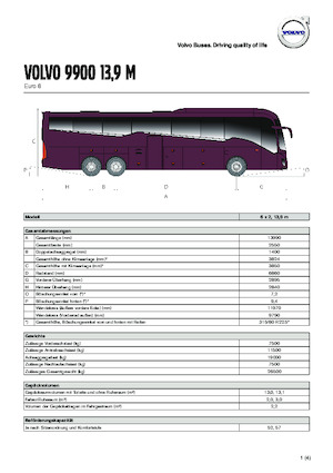 Touring / Motor Choaches Volvo Buses 9900 13.9
