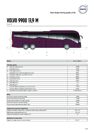 Touring / Motor Choaches Volvo Buses 9900 13.9