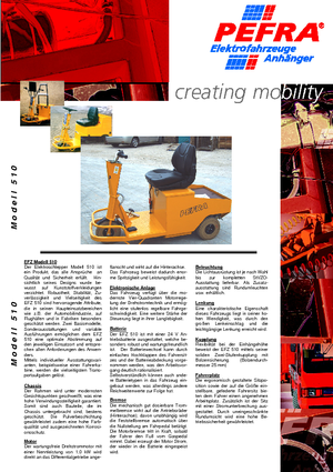 Tow tractors PEFRA 510/1.5