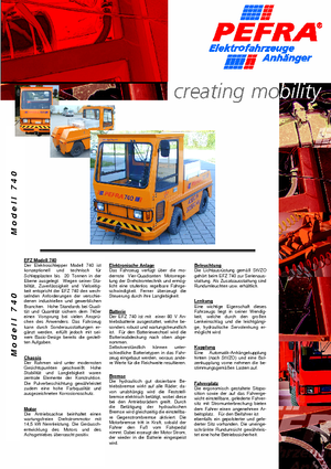 Tow tractors PEFRA 740