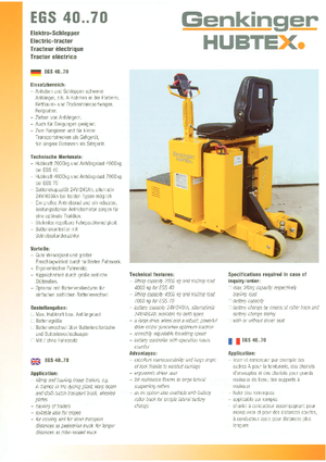 Tow tractors Genkinger EGS 40