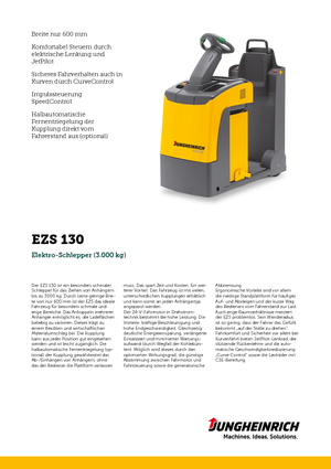 Tow tractors Jungheinrich EZS 130