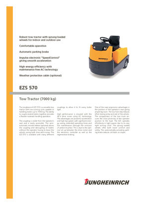 Tow tractors Jungheinrich EZS 570