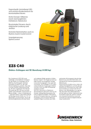 Tow tractors Jungheinrich EZS C40