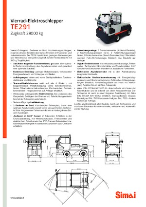 Tow tractors Simai TE 291