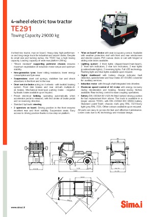Tow tractors Simai TE 291