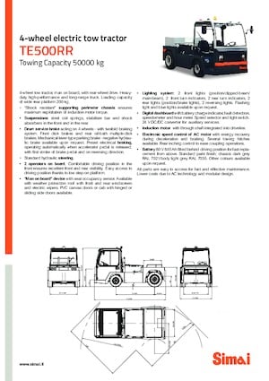 Tow tractors Simai TE 500 RR