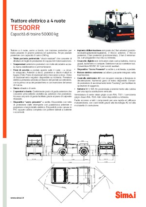 Tow tractors Simai TE 500 RR