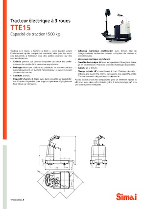 Çekici traktörler Simai TTE 15