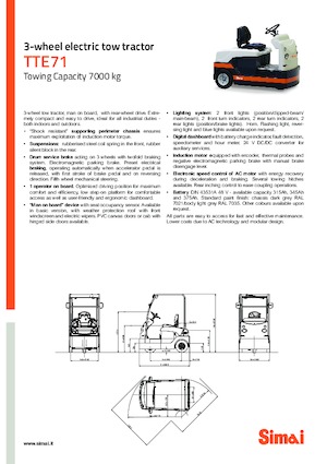 Tow tractors Simai TTE 71