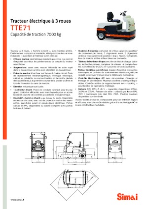 Tow tractors Simai TTE 71