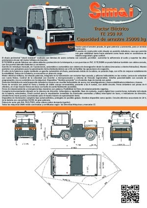Tow tractors Simai TE 250 RR