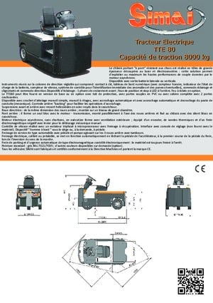 Tow tractors Simai TTE 80 ac