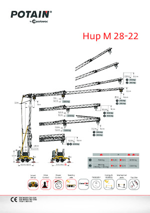 Tower Crane Truck-mounted - Trolley B. - Bottom Sl. Potain Hup M 28-22