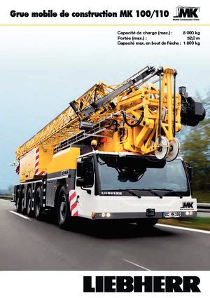 Kamyon üzeri kule vinci - arabası b. - alt sl. Liebherr MK 100