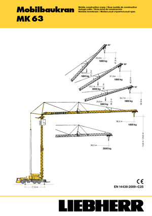Kamyon üzeri kule vinci - arabası b. - alt sl. Liebherr MK 63