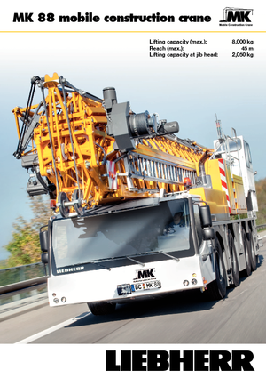 Tower Crane Truck-mounted - Trolley B. - Bottom Sl. Liebherr MK 88