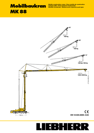 Tower Crane Truck-mounted - Trolley B. - Bottom Sl. Liebherr MK 88