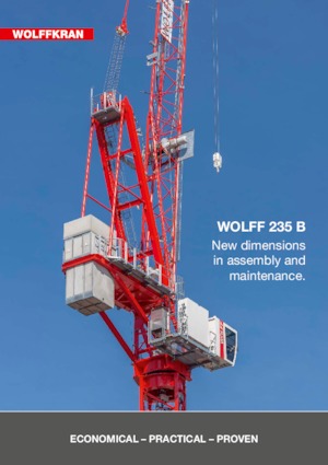 Tower Cranes - Luffing Boom - Top-slewing Wolffkran 235 B