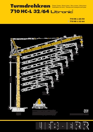 Tower Cranes - Luffing Boom - Top-slewing Liebherr 710 HC-L 32/64 Litronic