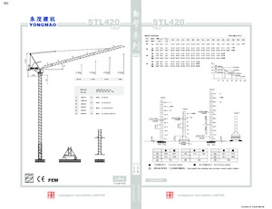 Tower Cranes - Luffing Boom - Top-slewing Yongmao STL420