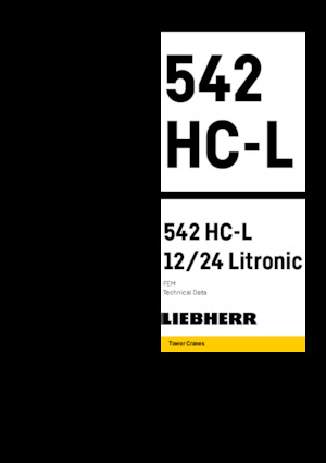 Tower Cranes - Luffing Boom - Top-slewing Liebherr 542 HC-L 12/24 Litronic