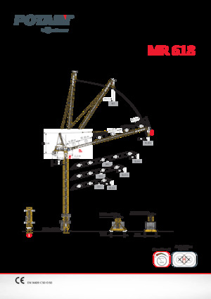 Tower Cranes - Luffing Boom - Top-slewing Potain MR 618