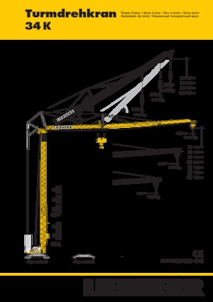 Tower Cranes - Trolley Boom - Bottom-slewing Liebherr 34 K 