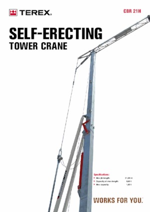 Kule vinçleri - tramvay bomu - alttan dönüş Terex Comedil (Zeppelin) CBR 21 H