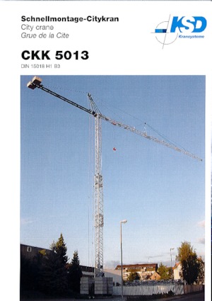 Tower Cranes - Trolley Boom - Bottom-slewing KSD CKK 5013 (1,65m)