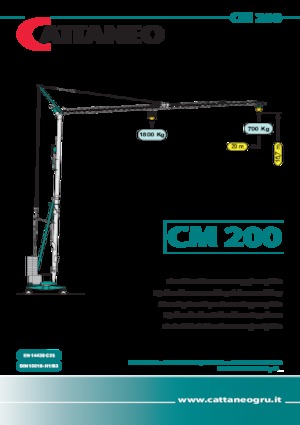 Tower Cranes - Trolley Boom - Bottom-slewing Cattaneo CM 200 