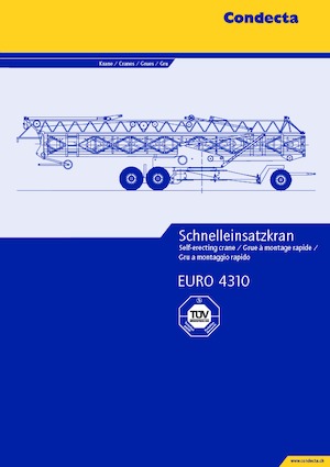 Kule vinçleri - tramvay bomu - alttan dönüş Condecta E 4310