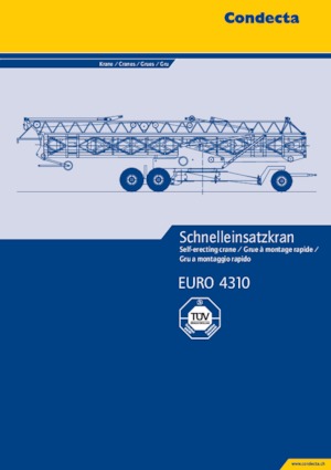 Kule vinçleri - tramvay bomu - alttan dönüş Condecta E 4310