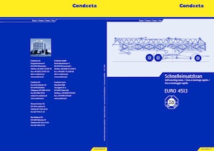 Tower Cranes - Trolley Boom - Bottom-slewing Condecta E 4513