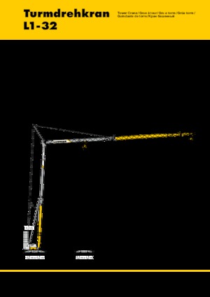 Tower Cranes - Trolley Boom - Bottom-slewing Liebherr L1-32