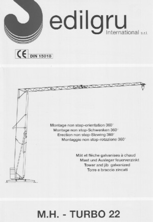 Tower Cranes - Trolley Boom - Bottom-slewing Edilgru T 22