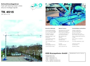 Tower Cranes - Trolley Boom - Bottom-slewing KSD TK 4515 (2,5m)