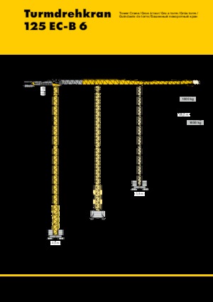 Kule vinçleri - tramvay bomu - üstten dönüş Liebherr 125 EC-B 6