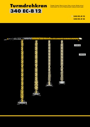 Tower Cranes - Trolley Boom - Top-slewing Liebherr 340 EC-B 12