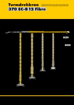 Tower Cranes - Trolley Boom - Top-slewing Liebherr 370 EC-B 12 Fibre