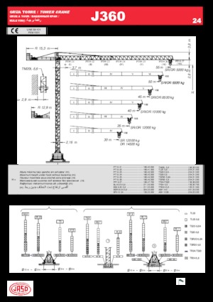 Tower Cranes - Trolley Boom - Top-slewing Jaso J360.24